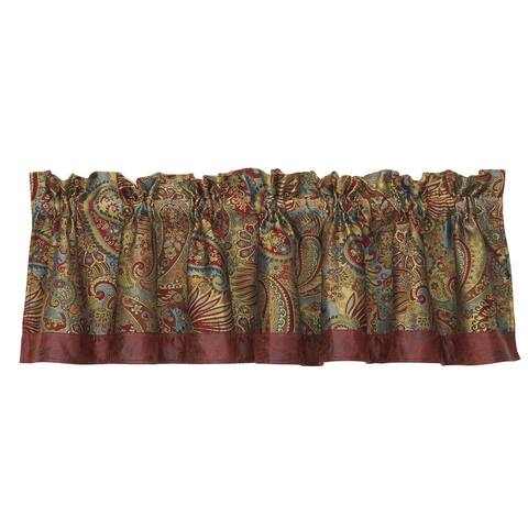 Paseo Road by HiEnd Accents San Angelo Paisley Valance, 18"x84"
