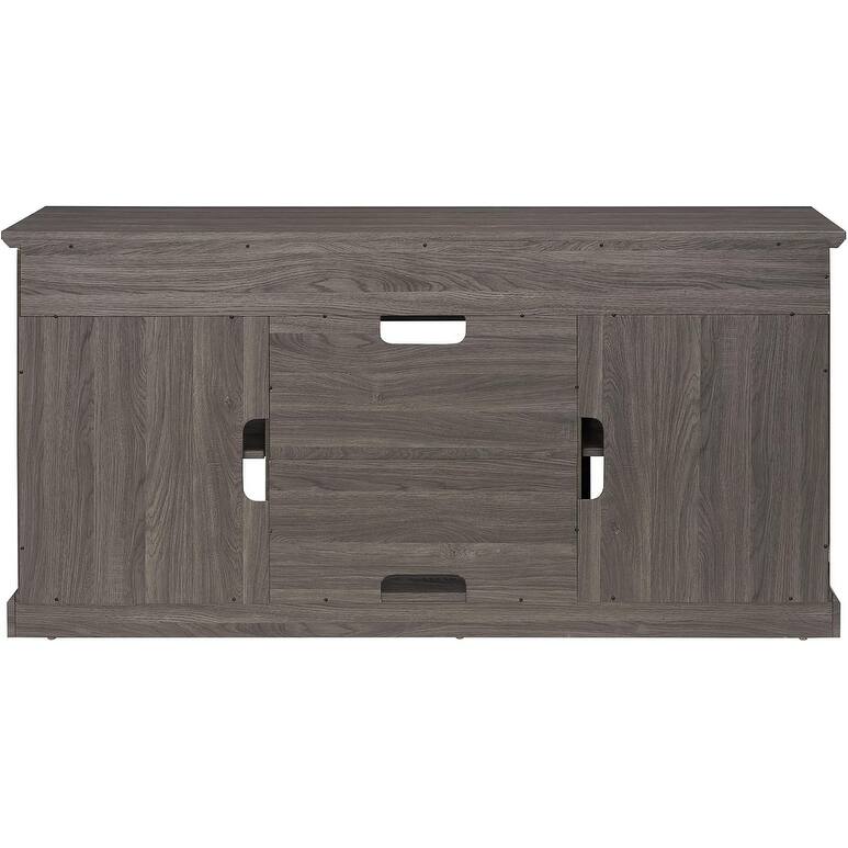 Roomfitters Contemporary TV Media Stand, Modern Entertainment Console, Up to 65" TV, Open & Closed Storage Space