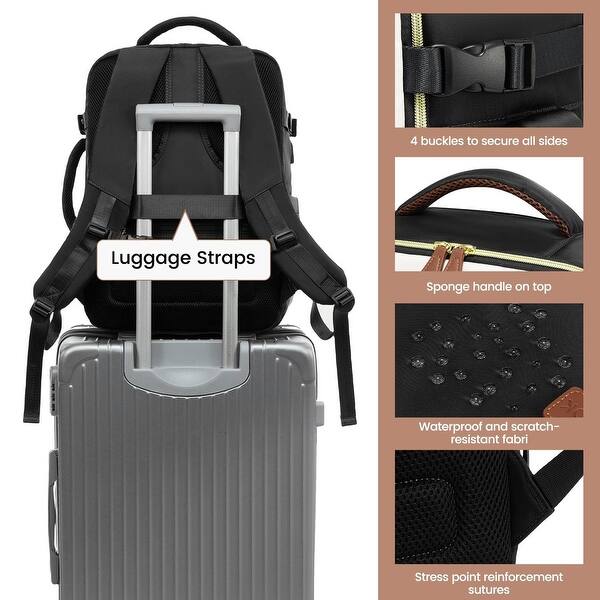 50L Travel Backpack Carry On Airline Approved, Large Backpack with 3  Packing Cubes,Fits 18 Inch Laptop - Bed Bath & Beyond - 42714439