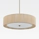 preview thumbnail 55 of 71, 3-Light 20"W Drum Fabric Semi Flush Mount Pendant Chandelier
