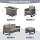 preview thumbnail 92 of 104, Gymojoy Outdoor Fire Pit Conversation Set, Patio Furniture with Cushions