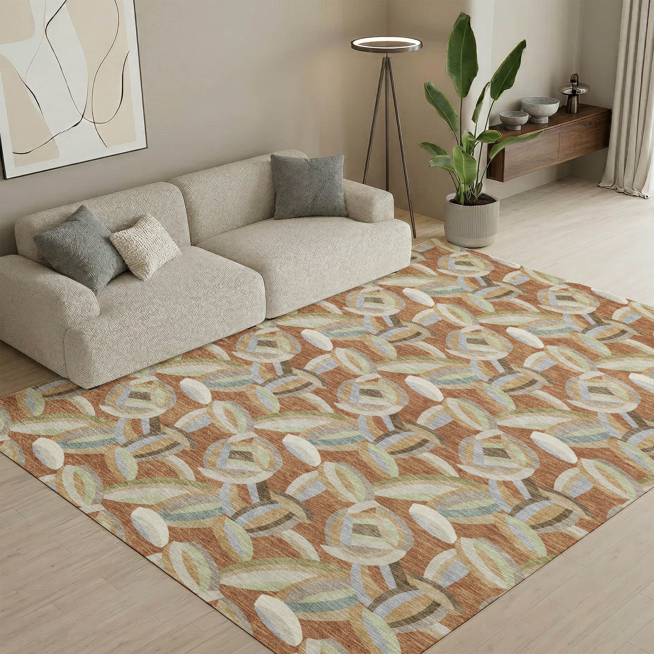 Premium Washable Super Soft Abstract Akeny Mayfield Rug