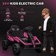 preview thumbnail 3 of 8, 24V Electric Car for Kids with Remote Control - Pink