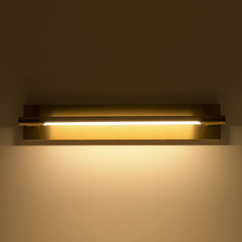 1-Light Modern Black/Gold Rotatable Linear LED Bathroom Vanity Light