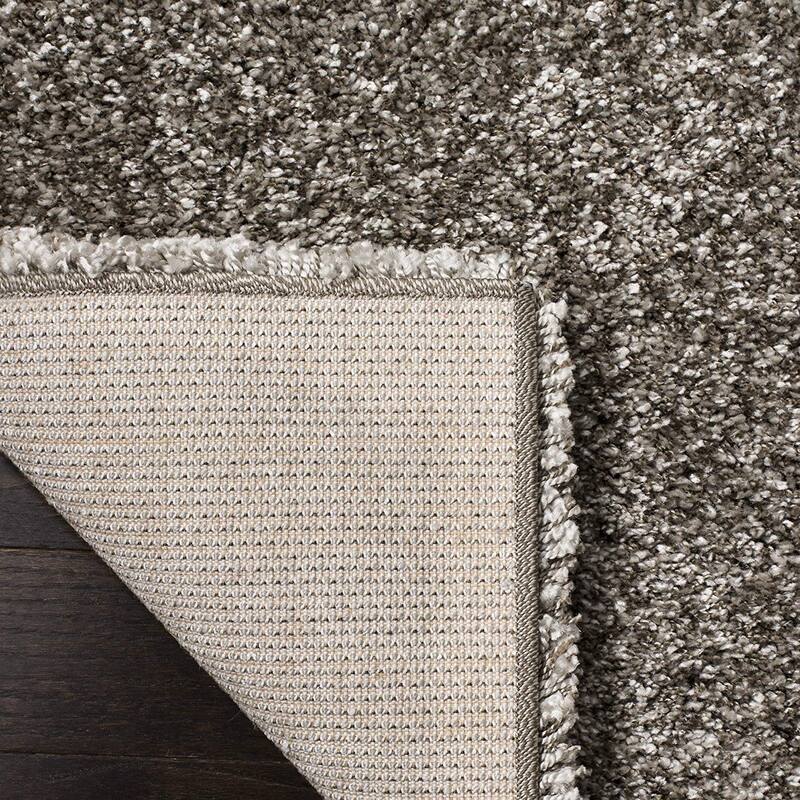 Asian Area Rug 8x10 - Grey Solid Shag Rug - Non-Shedding, Easy Care - Living Room, Bedroom Rug - 120 x 96