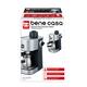 Bene Casa 4-cup stainless-steel espresso maker with steam frother function, cappuccino maker, - 4-Cup Steam Espresso