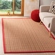 preview thumbnail 4 of 47, SAFAVIEH Natural Fiber Reintraut Sisal Rug 3' x 5' - Brown/Red - Rectangle
