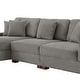 preview thumbnail 37 of 132, 118" W Corduroy L-shape Modular Sectional Sofa with Pillows