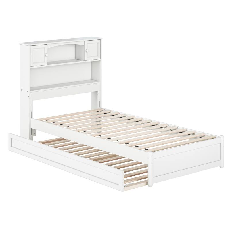 Hadley Platform Bed with Panel Footboard and Twin XL Trundle