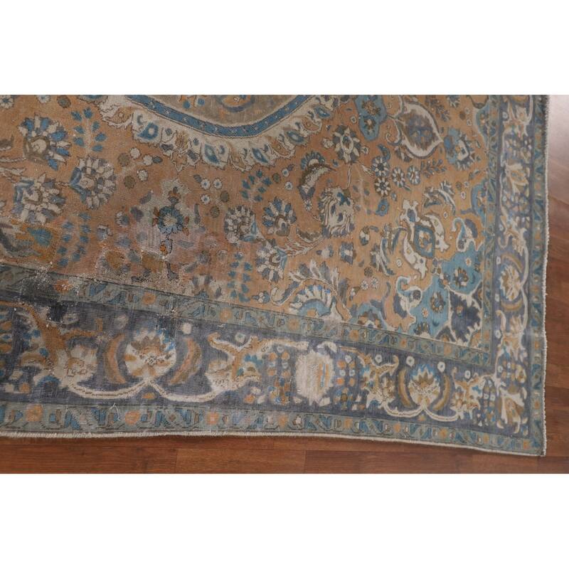 Tabriz Persian Vintage Rug Hand-Knotted Wool Carpet - 6'6"x 9'6"