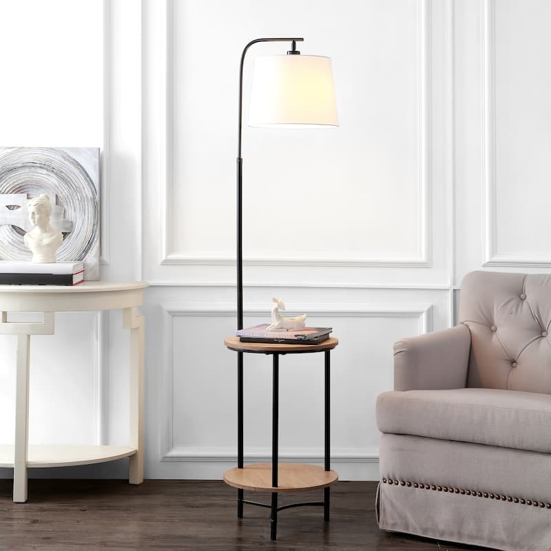 SAFAVIEH Lighting Henley 63-inch LED 2-shelf Floor Lamp - 15" W x 15" L x 63" H