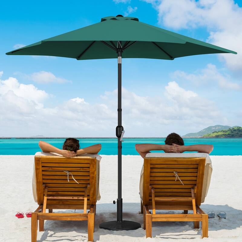 Yaheetech 9ft Patio Umbrella 8 Ribs with Push Button Tilt and Crank