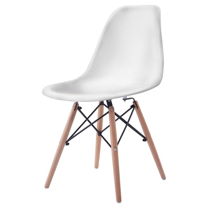 4-Piece Dining Chair Set with ABS Seat and Stylish Beech Wood Legs for Home or Office Use - 22" x 18.5" x 32" (D x W x H)