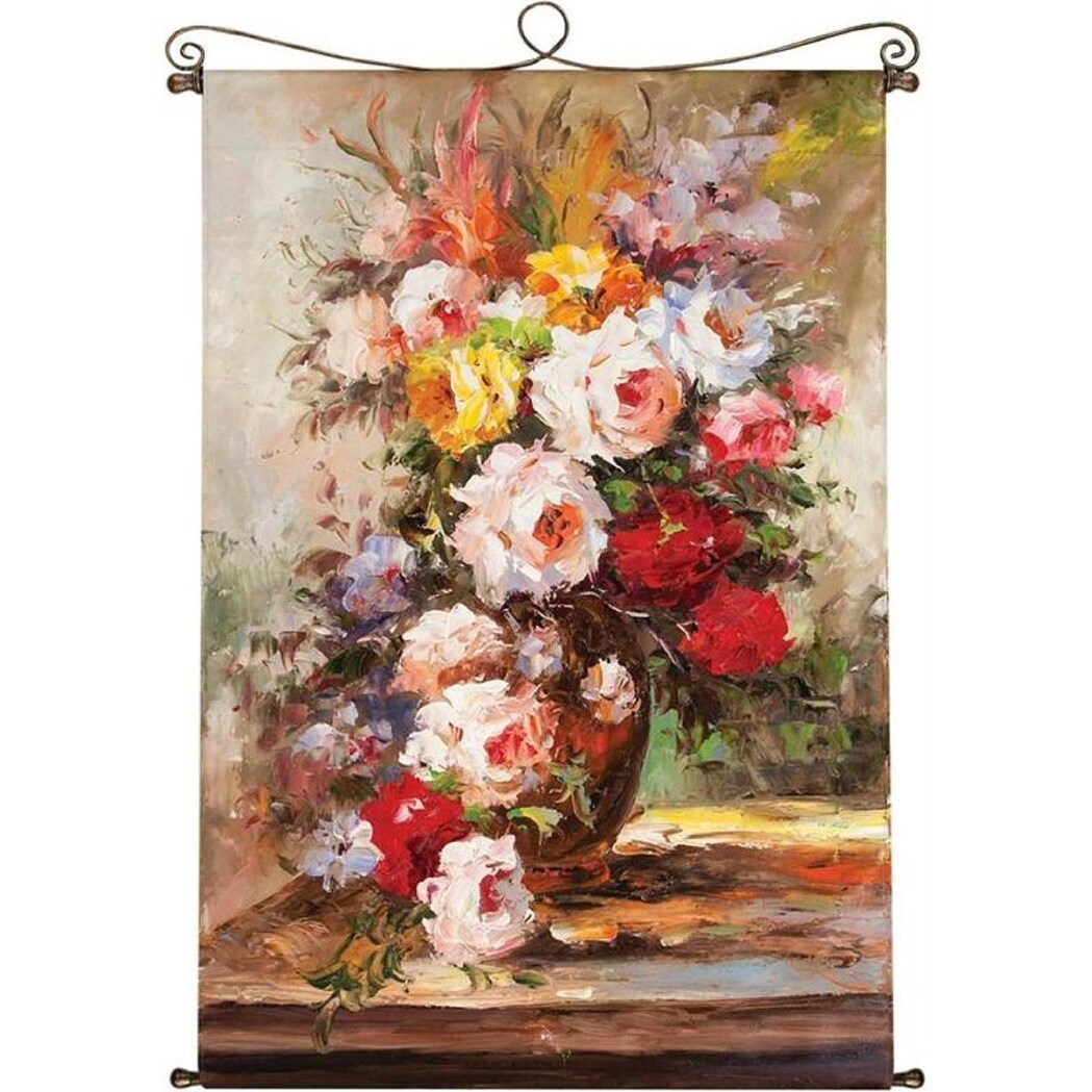 Shop 42 Vibrantly Colored Floral Oil Painted Decorative Canvas