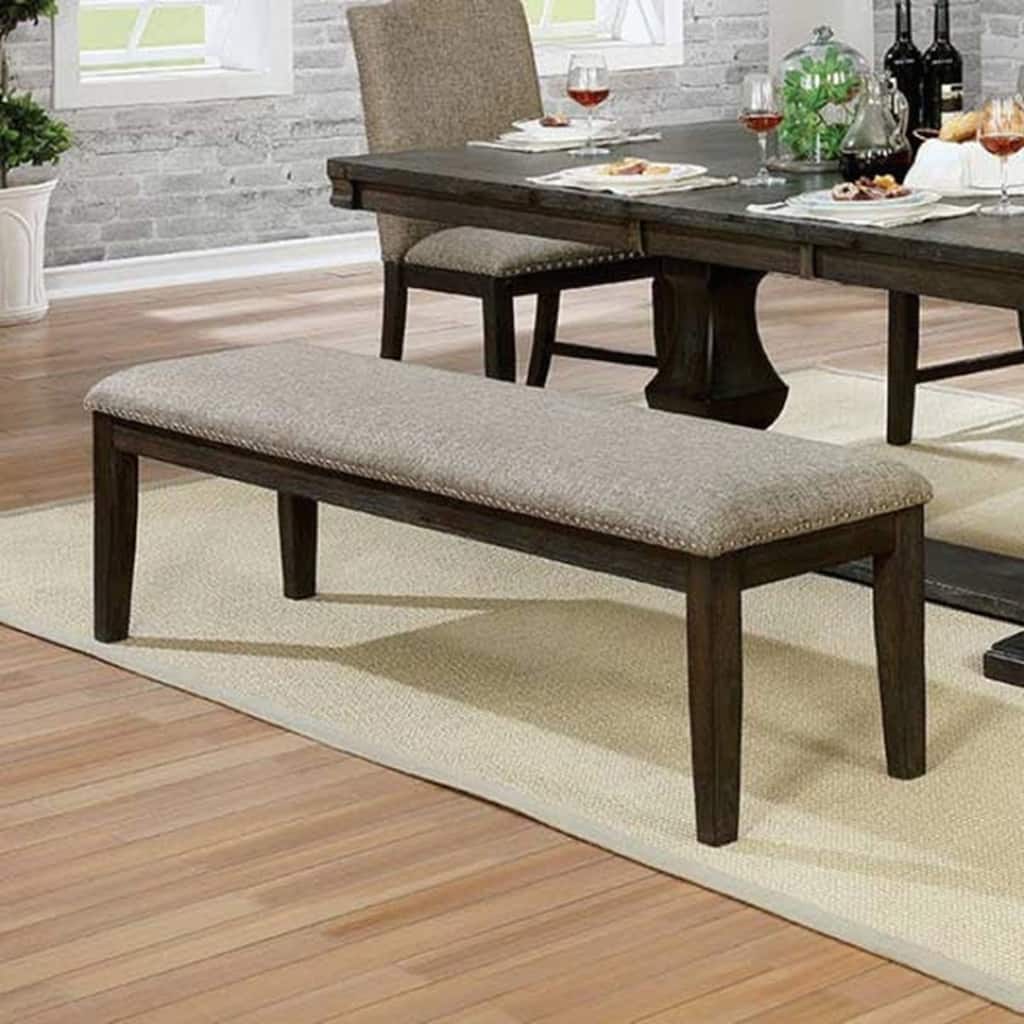 Transitional 1pc BENCH with Nail heads