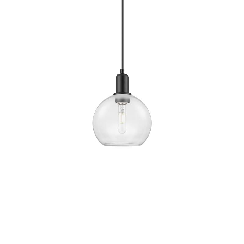 Innovations Lighting 716-1P-11-8 Athens Pendant Athens 8" Wide Mini - Matte Black / Clear
