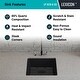 preview thumbnail 7 of 7, 16 Inch Lexicon Platinum Quartz Composite Drop-in Undermount Single Bowl Galaxy Black Kitchen Sink LP-1618-K-SO