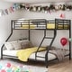 preview thumbnail 1 of 7, Classic Elegant Twin XL over Queen Bunk Bed Black
