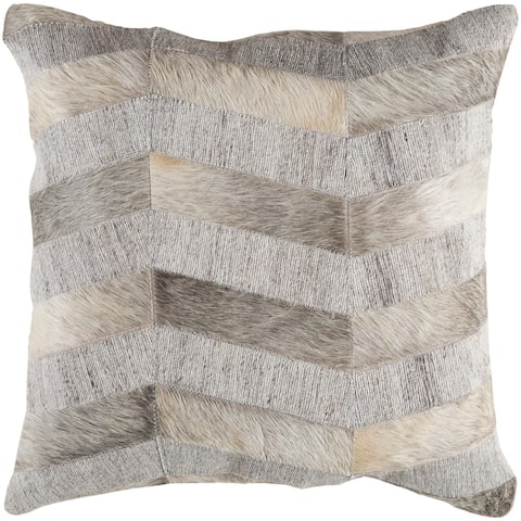 Decorative Schley Grey 18-inch Throw Pillow Cover