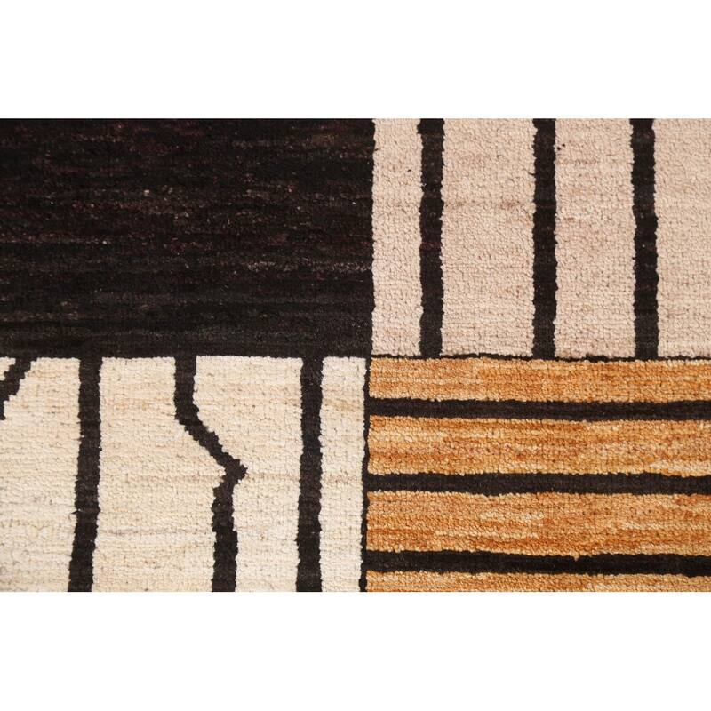 Gabbeh Kashkoli Contemporary Area Rug Wool Hand-knotted Foyer Carpet - 4'1" x 6'2"
