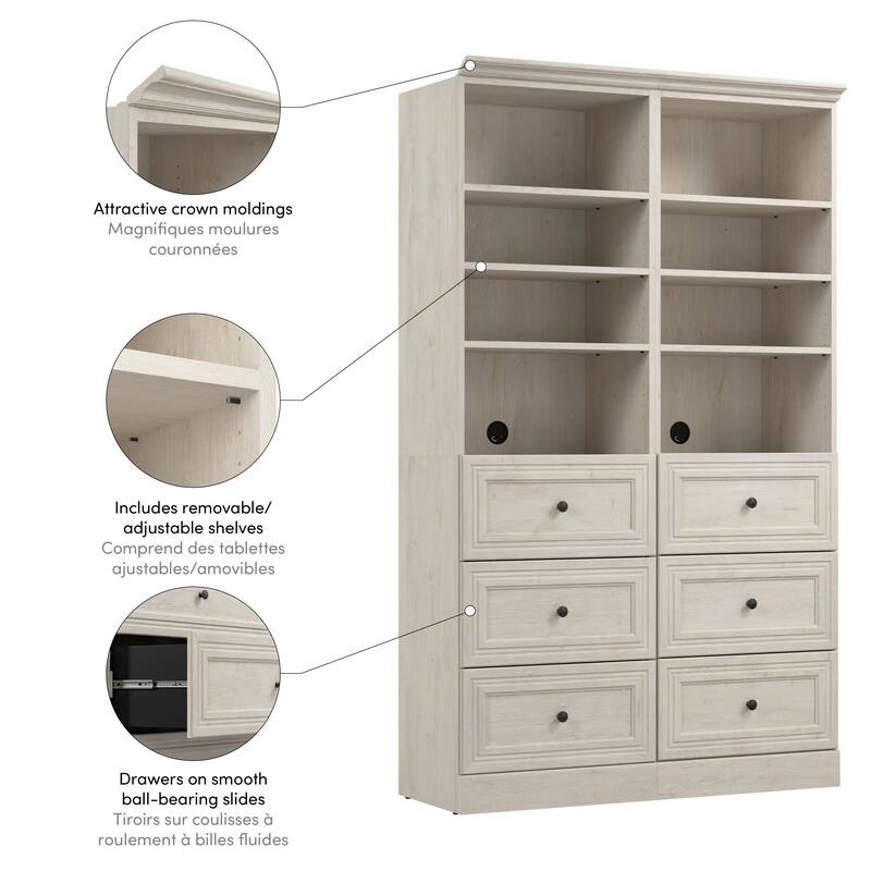 Versatile 50W Closet Organization System with Drawers by Bestar