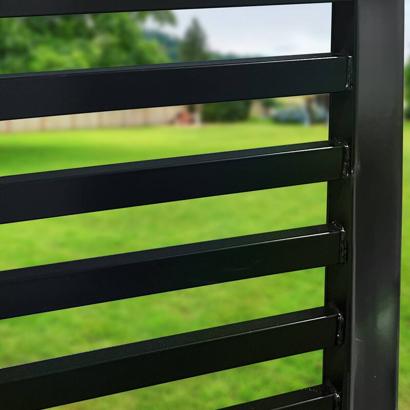 ALEKO Kyiv Style 12 x 6 feet Steel Dual Swing Driveway Gate with Opener