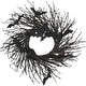 preview thumbnail 8 of 9, Haunted Hill Farm 15-In. Black Twig Battery-Operated Wreath with LED Lights and Flying Bats for Halloween Door