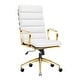 preview thumbnail 5 of 30, LUXMOD® Office Chair Faux Leather Gold Frame Adjustable and Swivel
