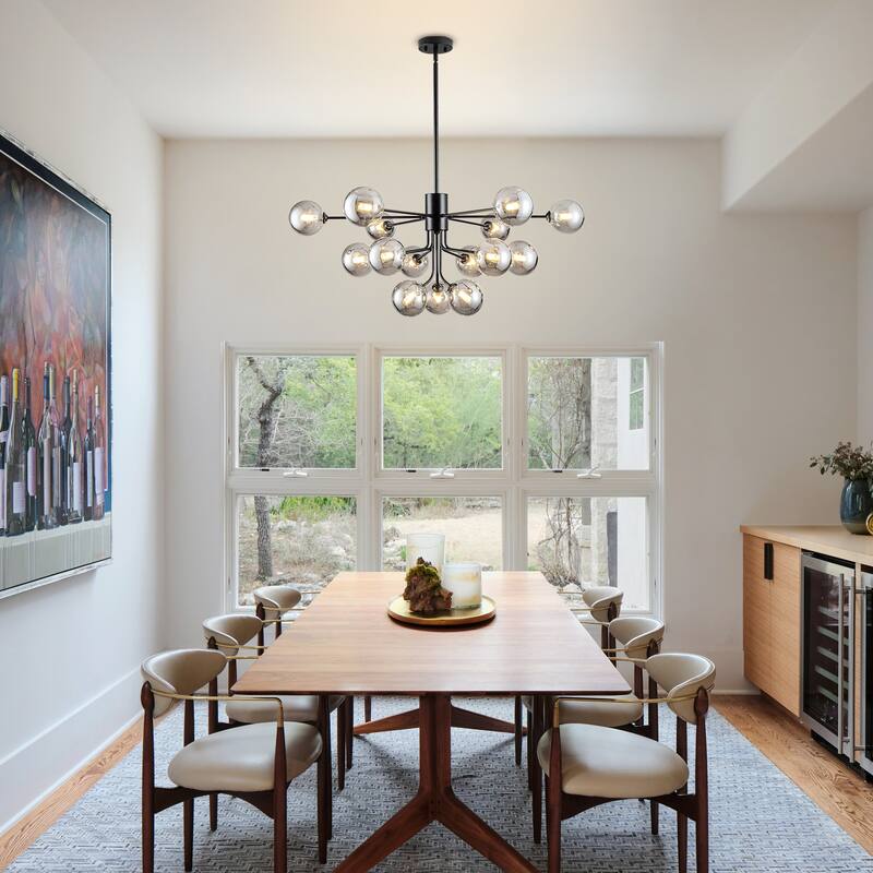 Sputnik Ceiling Light Fixture Sputnik Chandeliers Dimmable Modern Linear Chandelier - 15-Light