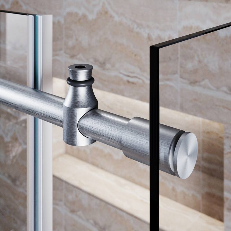 ELEGANT 60 x 72 Frameless Sliding Shower Door Stainless Steel