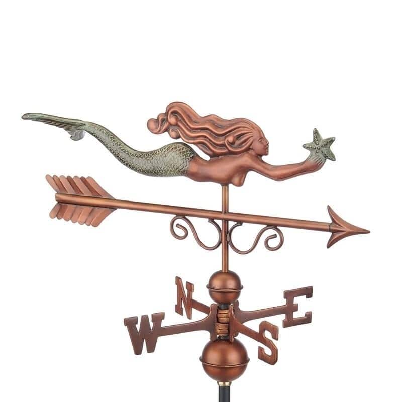 Little Mermaid Weathervane - Pure Copper by Good Directions - Copper