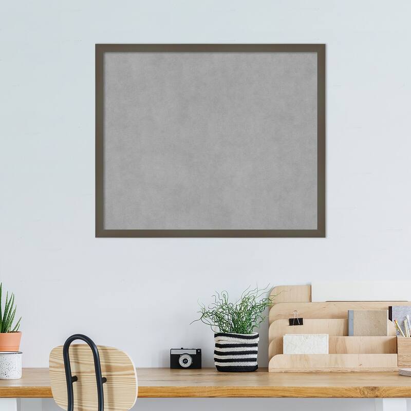 Amanti Art Svelte Clay Grey Framed Magnetic Board