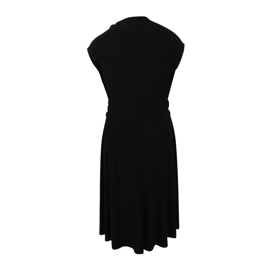 Shop Love Squared Women S Plus Size Tie Neck A Line Dress 2x