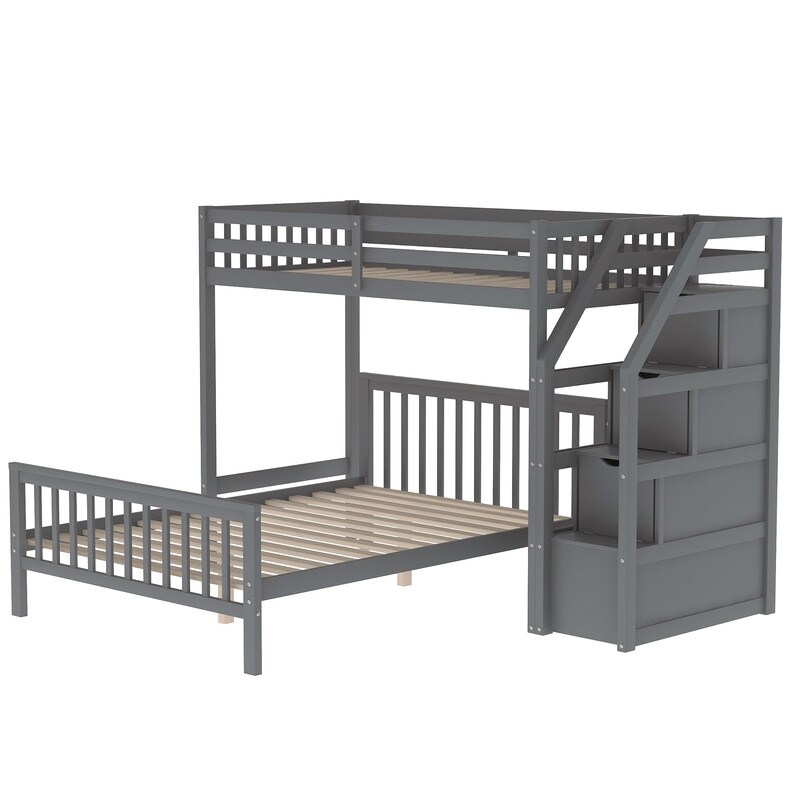 L shaped bunk online beds with stairs