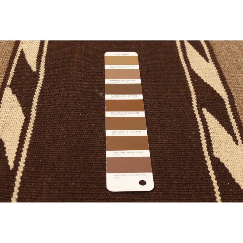 ECARPETGALLERY Flat-Weave Ankara FW Brown Wool Kilim - 5'2 x 16'5