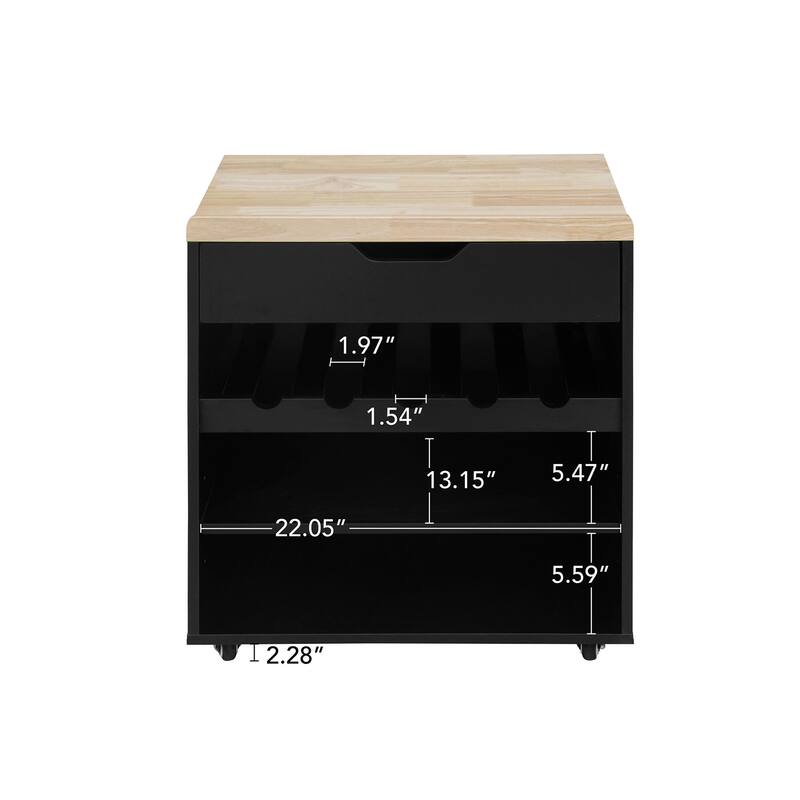 Kitchen Pantry Storage Cabinet with 3 Rattan Doors and Adjustable Shelves