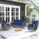 Option Navy Blue-Gray Rattan