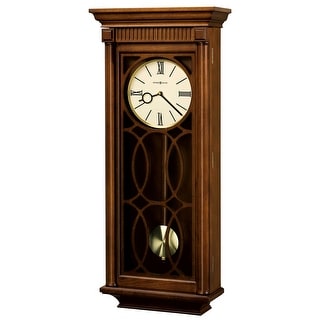 Howard Miller Kathryn Grandfather Clock Style Chiming Wall Clock with Pendulum, Charming, Vintage, Old World, Classic Design