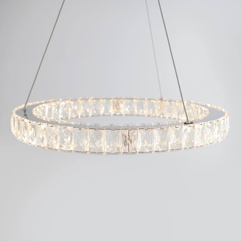 Artika Celebrity Integrated-LED Pendant Chandelier, Chrome Finish