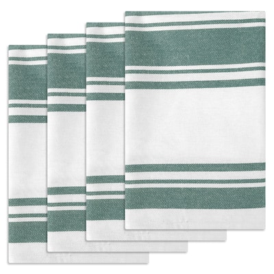 28 x 20 Inch Stripe Kitchen Towels Decor Cotton Tea Dish Towels Soft & Absorbent Linen Tea Towels