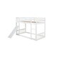 preview thumbnail 15 of 38, Floor Bunk Bed with Climbing Ramp,Ladder and Safety Guardrail,Twin Over Twin for Bedroom