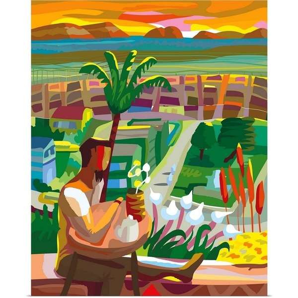 "Landscape Overlooking San Francisco" Poster Print