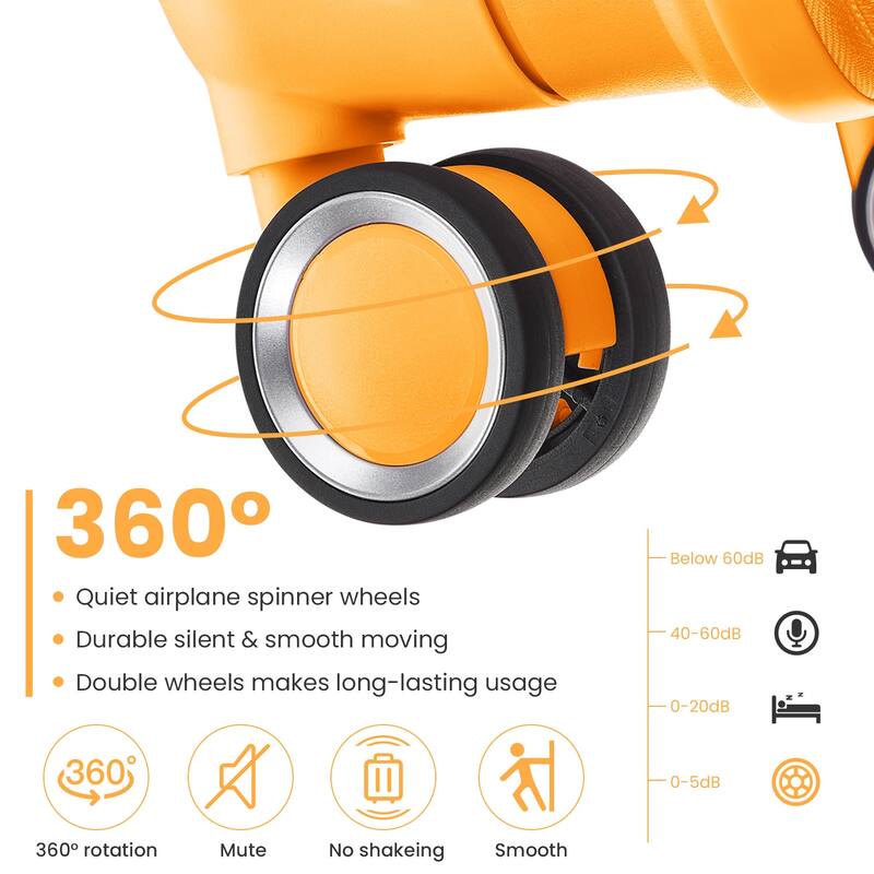 14/20/24/28 4-Piece Modern Luggage Sets, Expandable Lightweight Luggage with Zippered Pocket and TSA Lock, for Boarding Travel