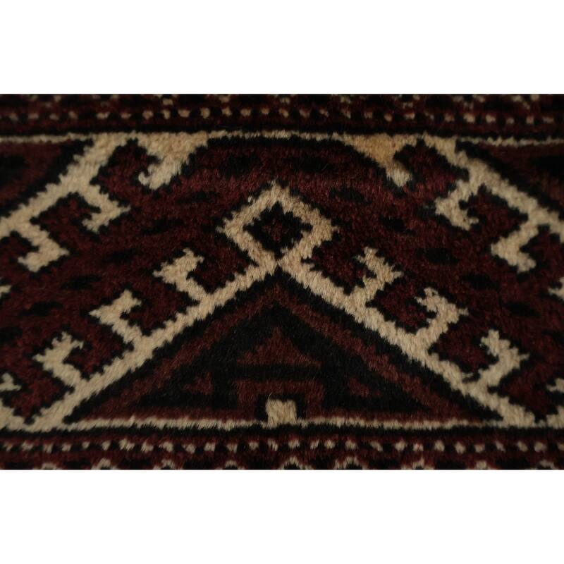Hand Knotted Oriental 100% Wool Carpet Traditional All-Over Red Turkoman Area Rug - 12' 5'' X 8' 3''