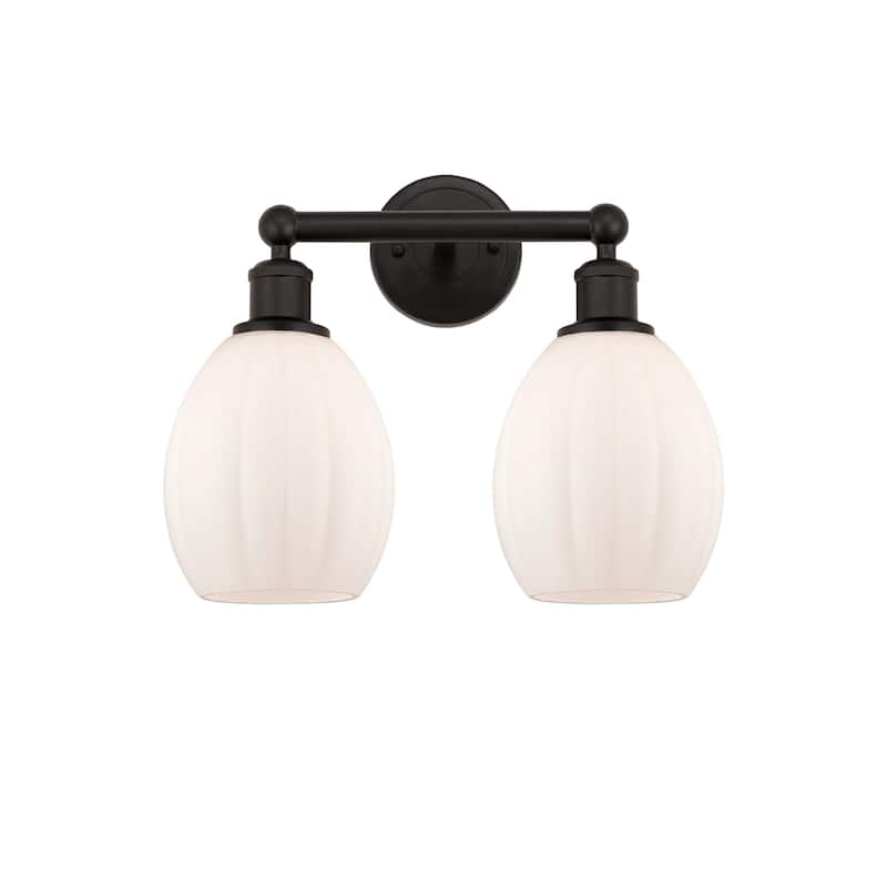 Innovations Lighting 616-2W-13-15 Eaton Vanity Eaton 2 Light 15" Wide - Oil Rubbed Bronze / Matte White