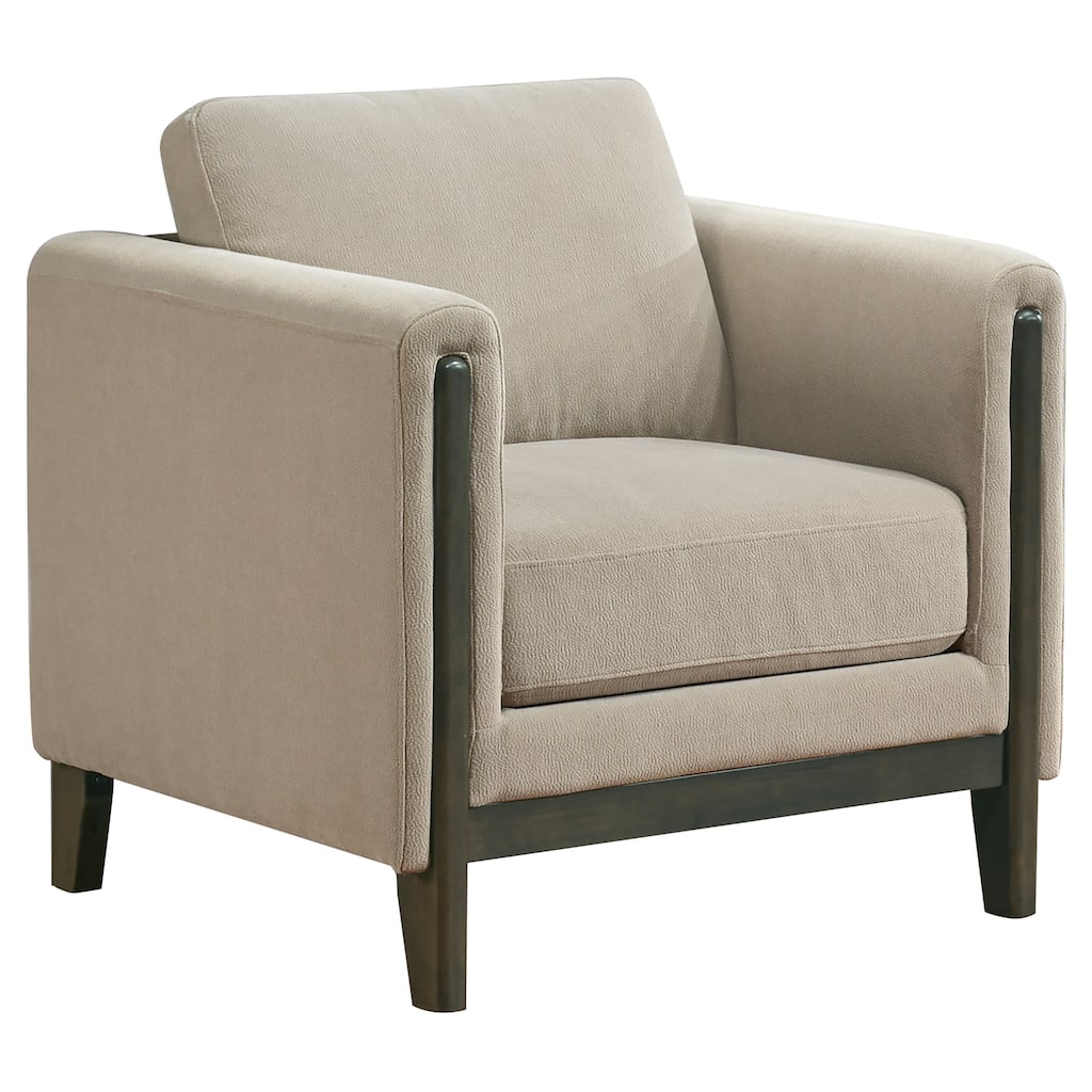 Islington Fabric Upholstered Panel Arm Accent Chair Taupe - 34.25" x 32.75" x 35"