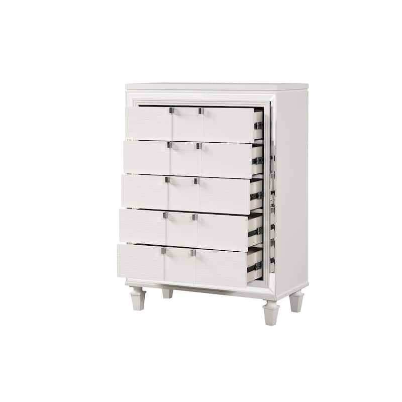 Genoa Gunmetal 5-Drawer 34 in. W Chest of Drawers