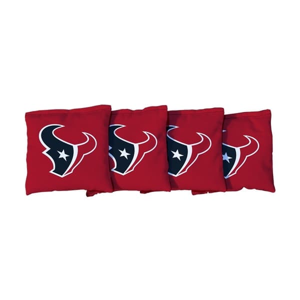 slide 2 of 3, Houston Texans NFL Football Red Cornhole Bags All-Weather Resin Filled