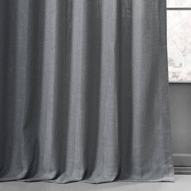 Heavy Faux Linen Single Curtain (1 Panel)
