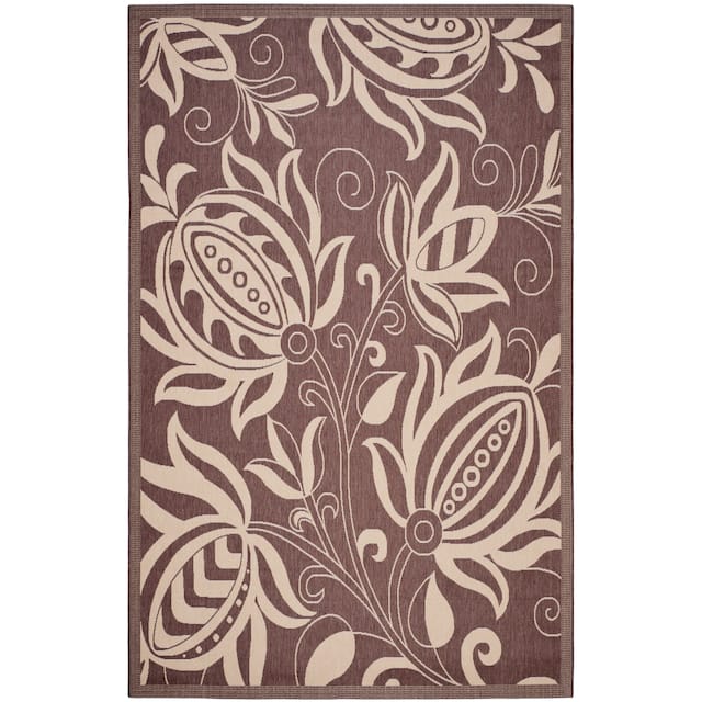 SAFAVIEH Courtyard Leatrice Indoor/ Outdoor Patio Backyard Rug
